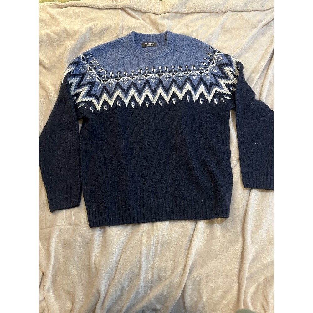 Primary Men’s Holiday Sweater Navy Size Large